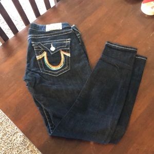 True religion rainbow skinny jeans